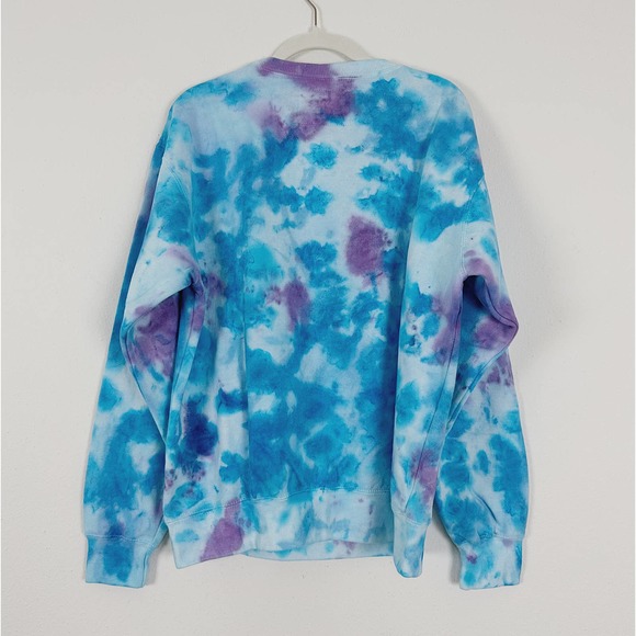 NWT La Detresse Mania Obsessive Pullover Sweatshirt in Blueberry Size Medium - Picture 3 of 6